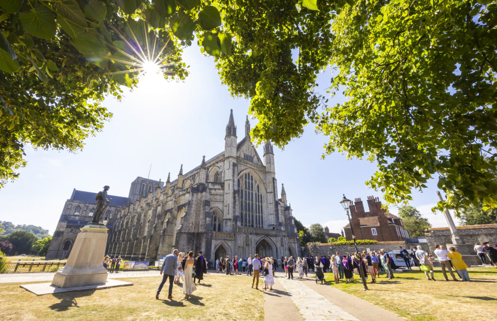 Winchester Cathedral on the 2026 University Centre Sparsholt Graduation day