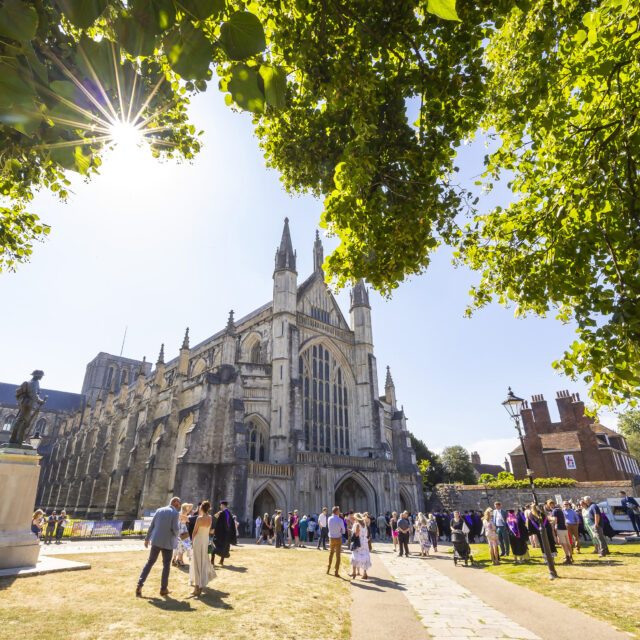 Winchester Cathedral on the 2026 University Centre Sparsholt Graduation day