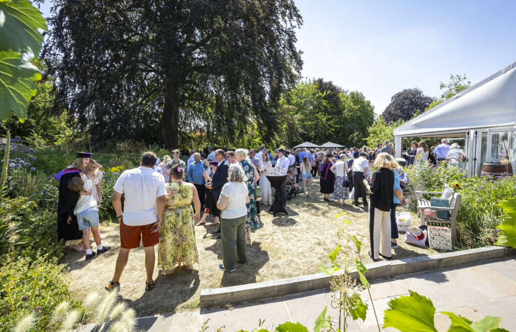 A bright sunny day at graduation in the Winchester Cathedral